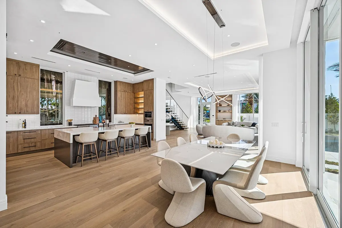 Dining room and kitchen at 330 Grove Place, Delray Beach