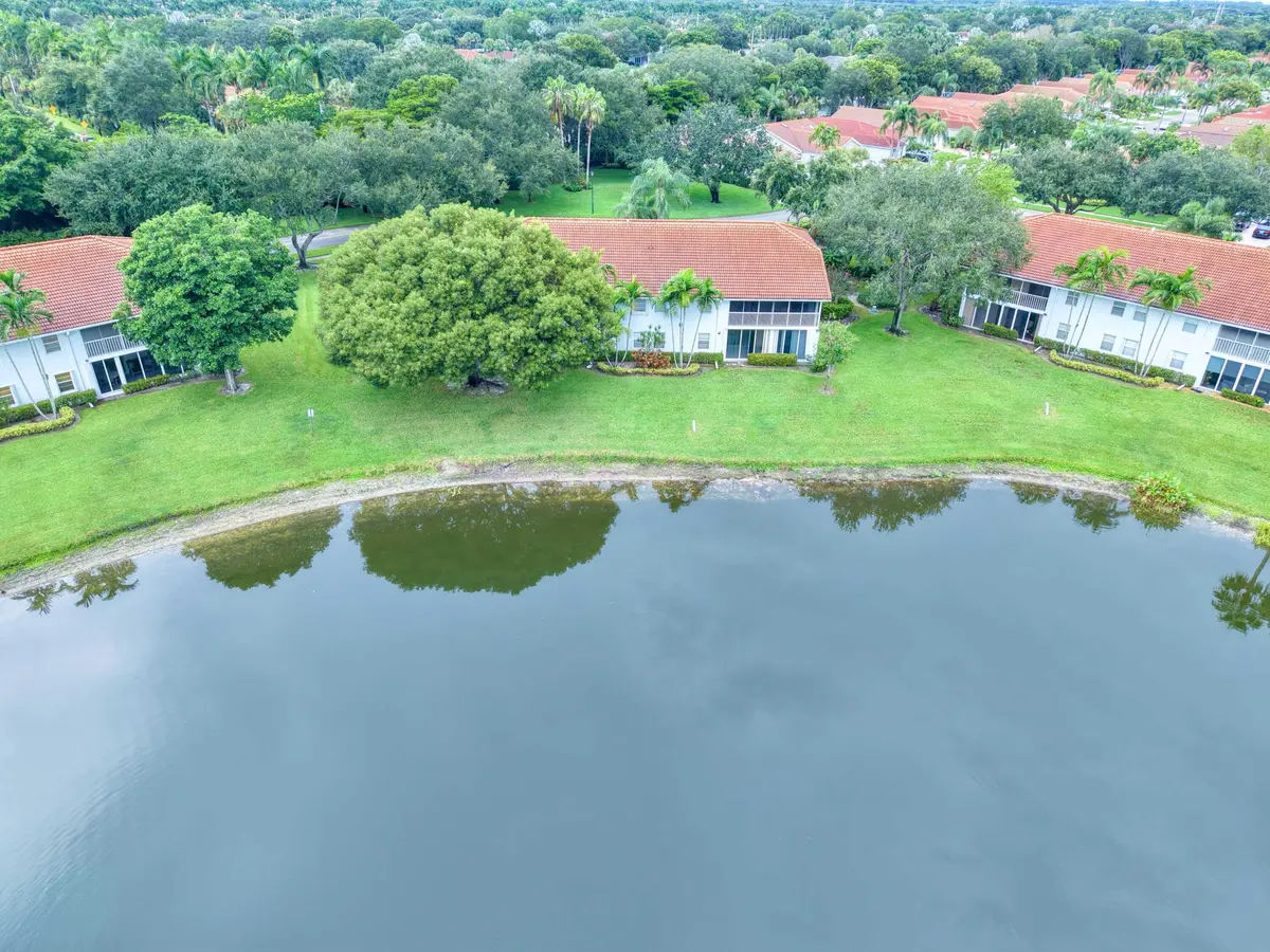 Drone Building Rear waterfront at 7881 WHISPERING PALMS Drive 202, Boynton Beach