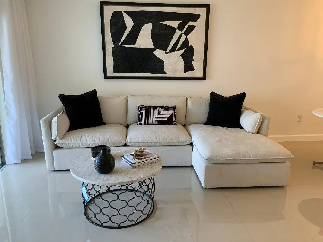 MLS sofa at 9856 Marina Boulevard 1320, Boca Raton