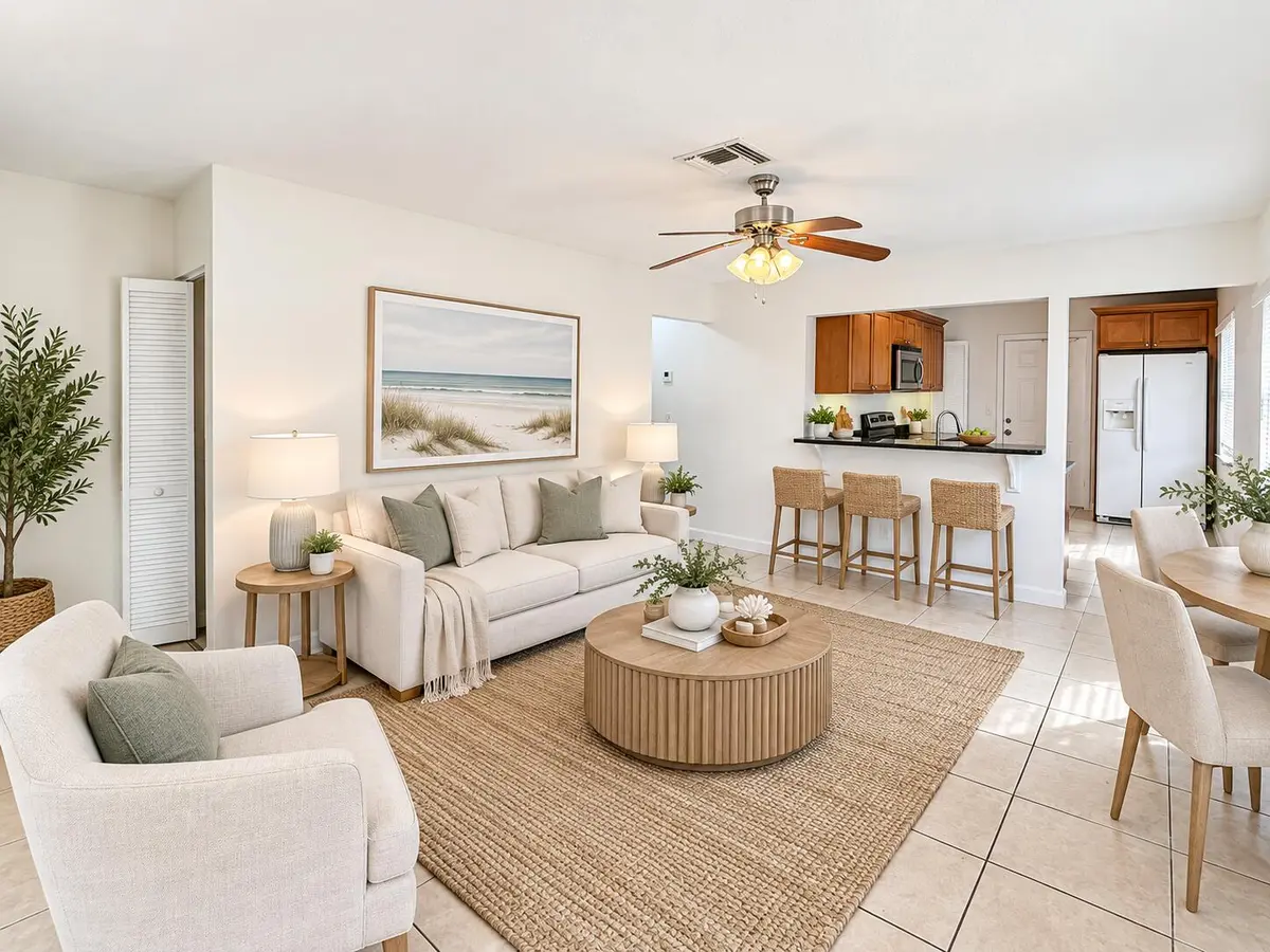 Living Room AI Image at 3438 SE IRIS Street, Stuart