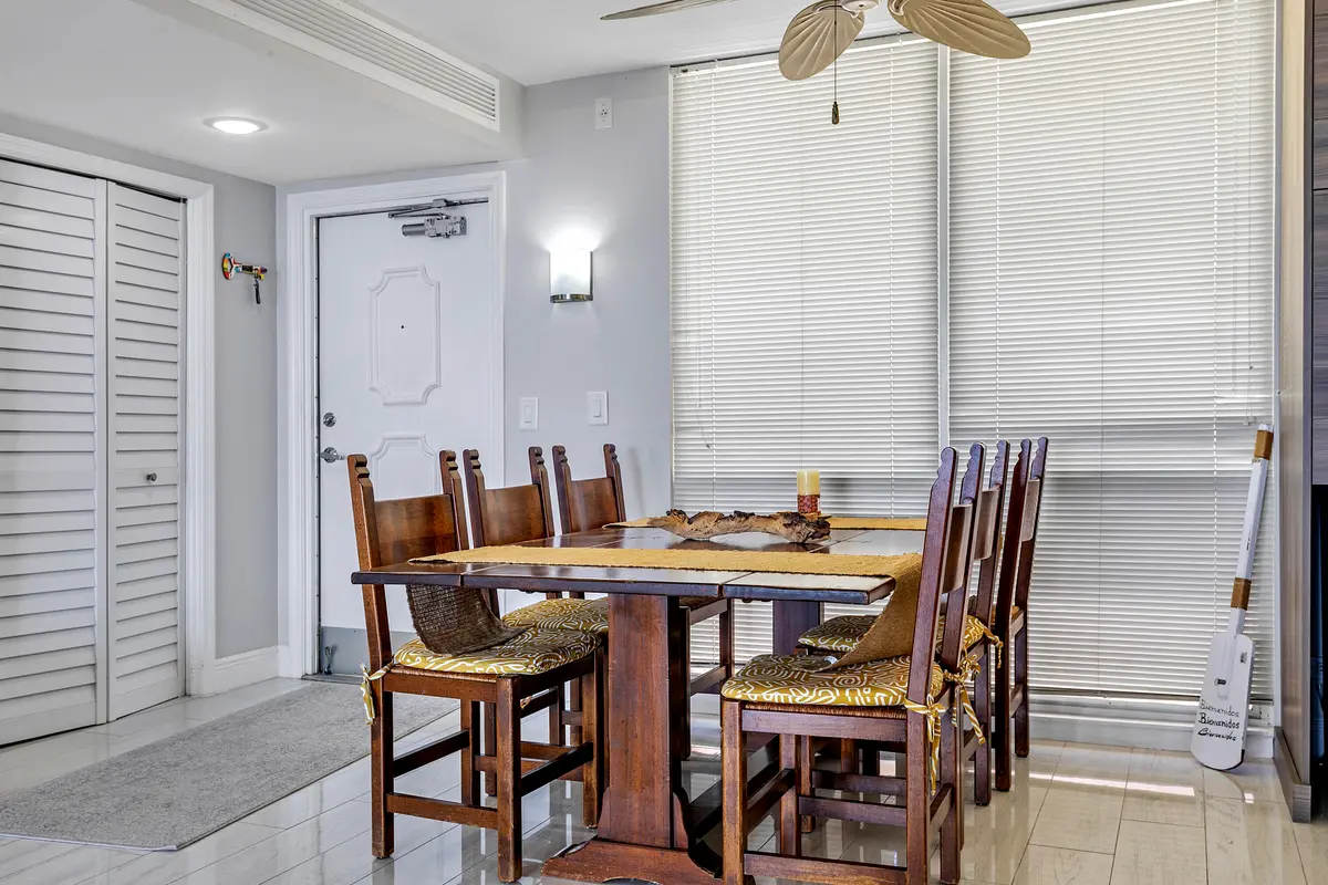 Dining Room at 132 LAKESHORE Drive 220, North Palm Beach