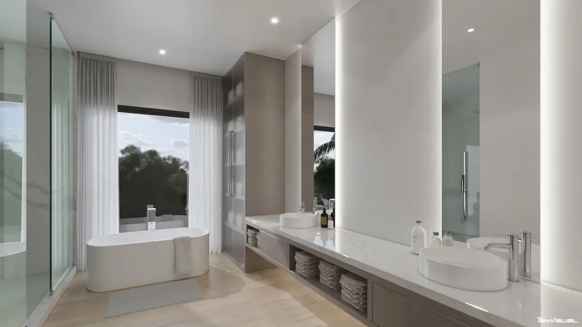 Primary Bathroom at 4725 BRANDYWINE Drive, Boca Raton