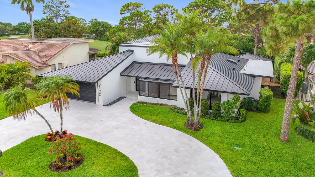 Aerial Front at 5100 Pineview Circle, Delray Beach