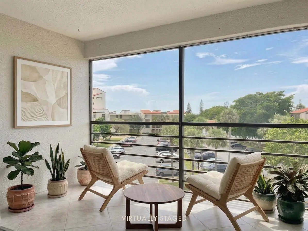 Virtual Staging - Balcony at 2306 S Cypress Bend Drive 420, Pompano Beach