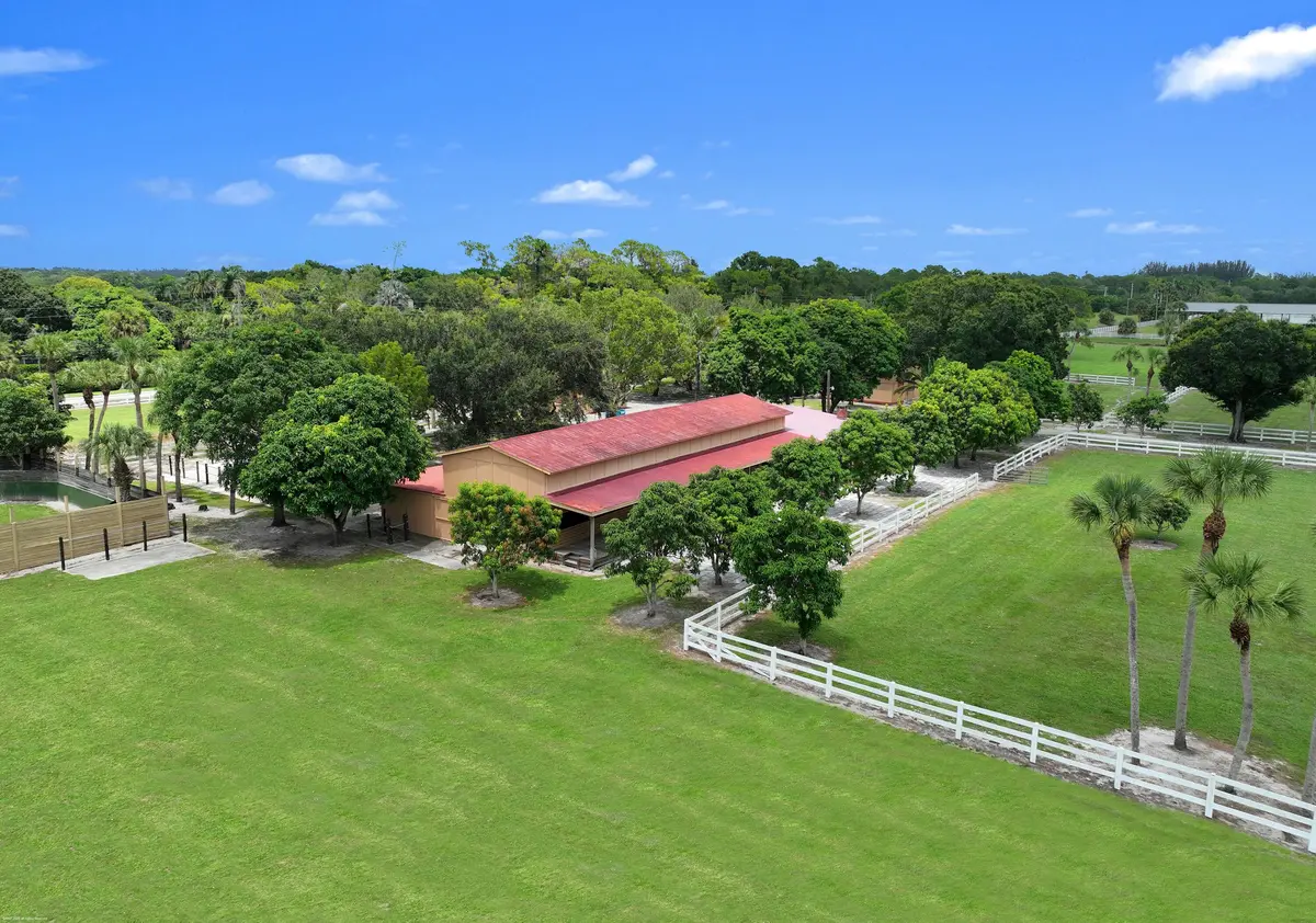 Aerial of Barn at 3516 Hanover Circle, Loxahatchee