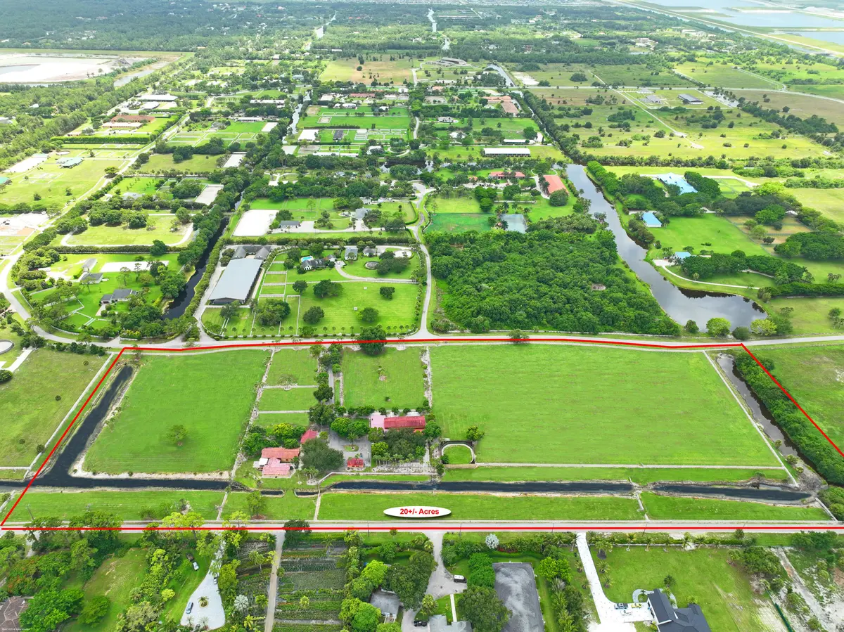 Aerial of 20+ Acres at 3516 Hanover Circle, Loxahatchee