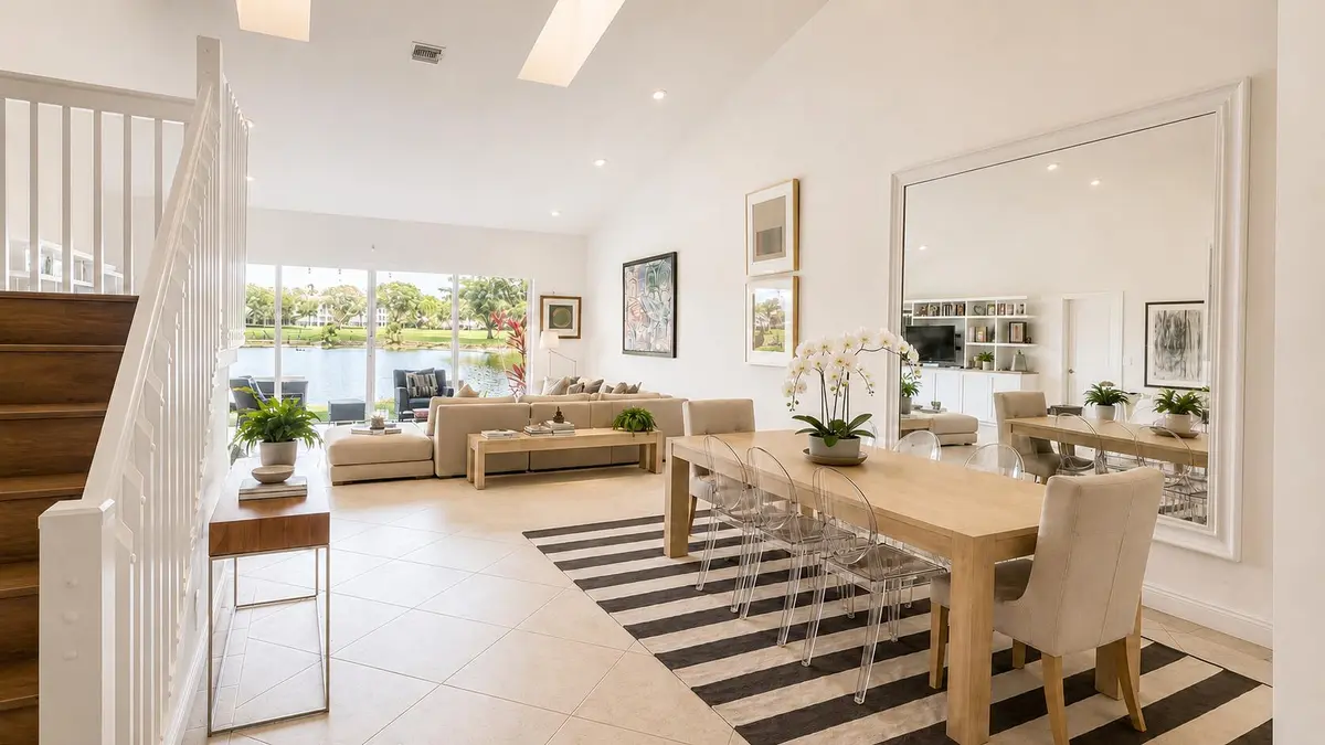 Dining-Living Room at 4107 CARRIAGE Drive K2, Pompano Beach