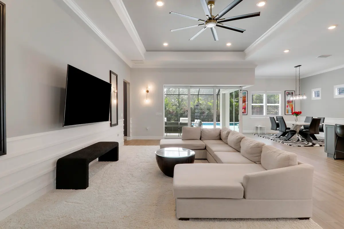Great Room and Dining Room Area at 10909 STELLAR Circle, Palm Beach Gardens