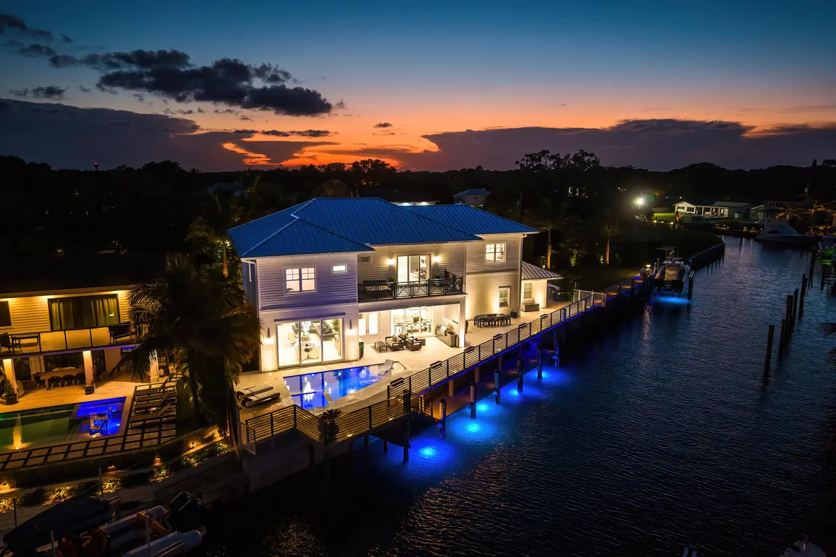 Rear Aerial at 12898 S Shore Drive, Palm Beach Gardens