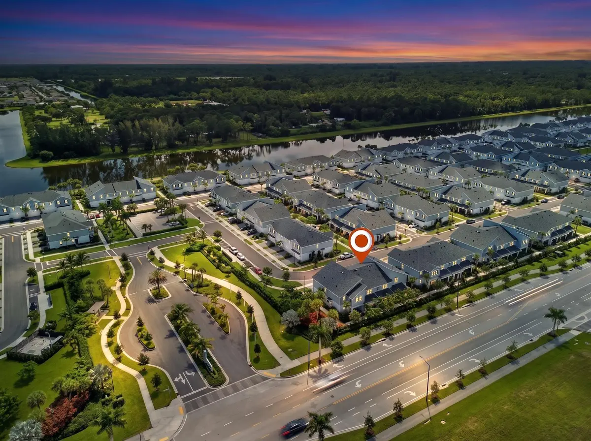 Sunset Drone at 4178 S Longwood Lake Square, Westlake