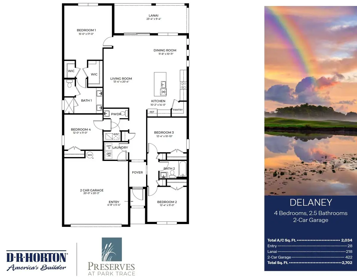 Delaney Floor plan at 6551 SE Park Trace Drive, Stuart