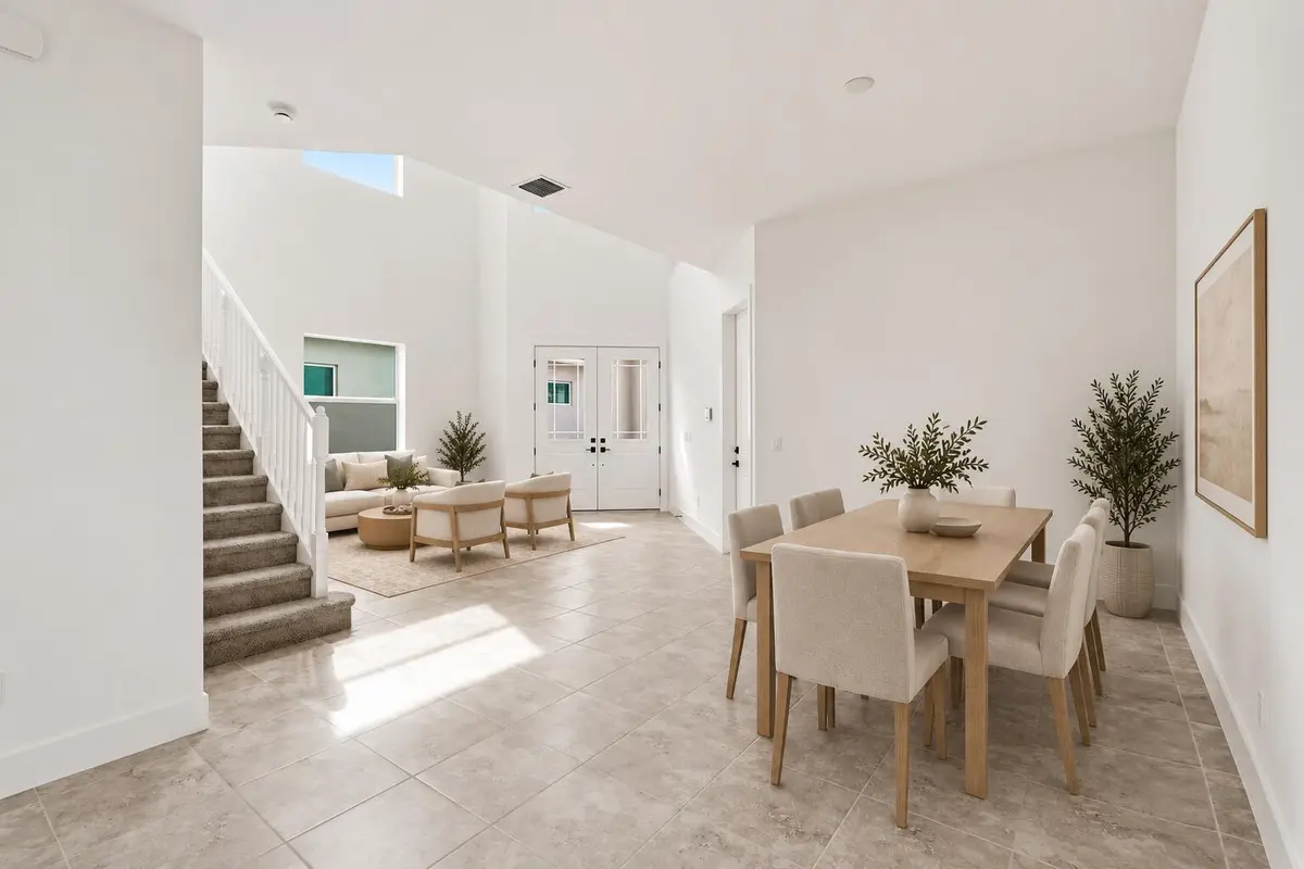 dining area and stairs at 13985 Spruce Pine Drive, Westlake