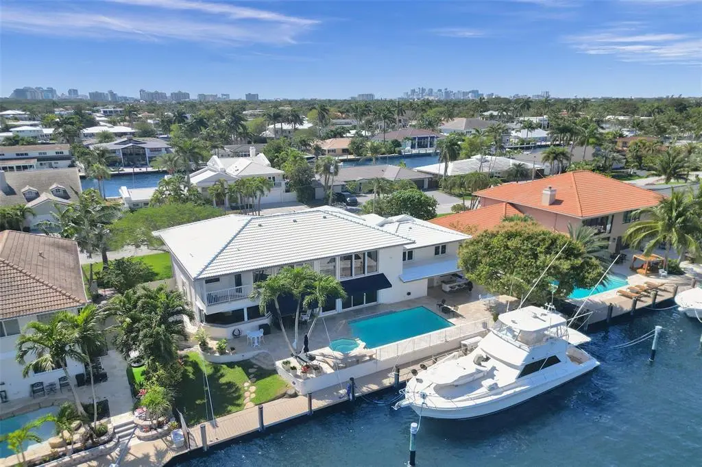 Aerial North View at 2875 NE 25th Court, Fort Lauderdale