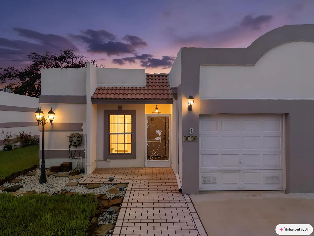 Front Dusk at 9160 Fairbanks Lane 8, Boca Raton