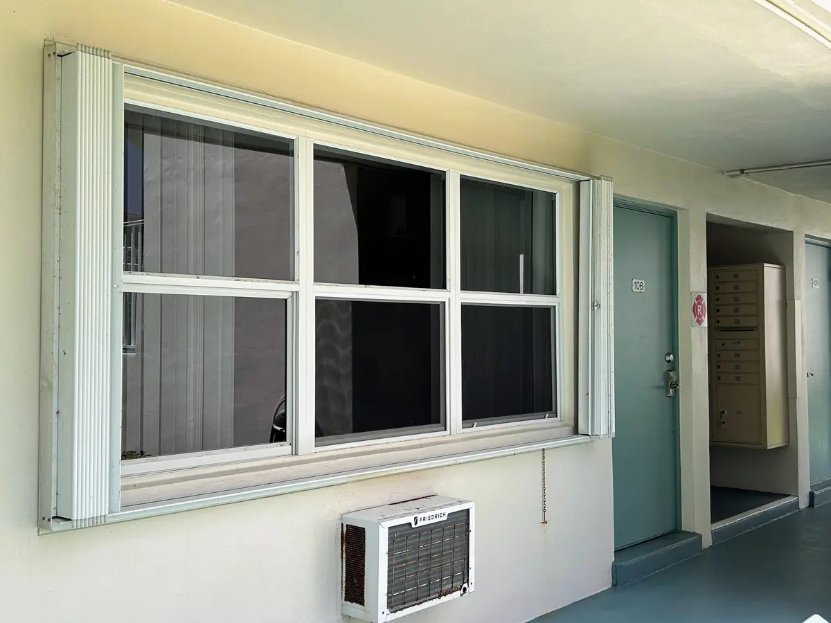 HURRICANE ACCORDION SHUTTERS at 350 Horizons E 106, Boynton Beach