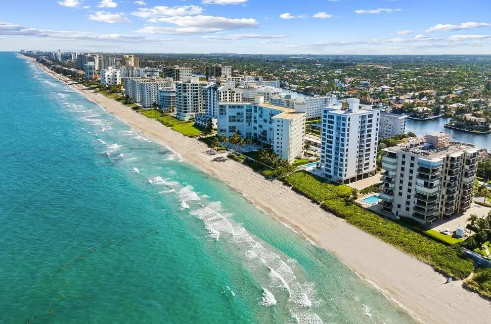 Set on a private beach at 3009 S OCEAN Boulevard 904, Highland Beach