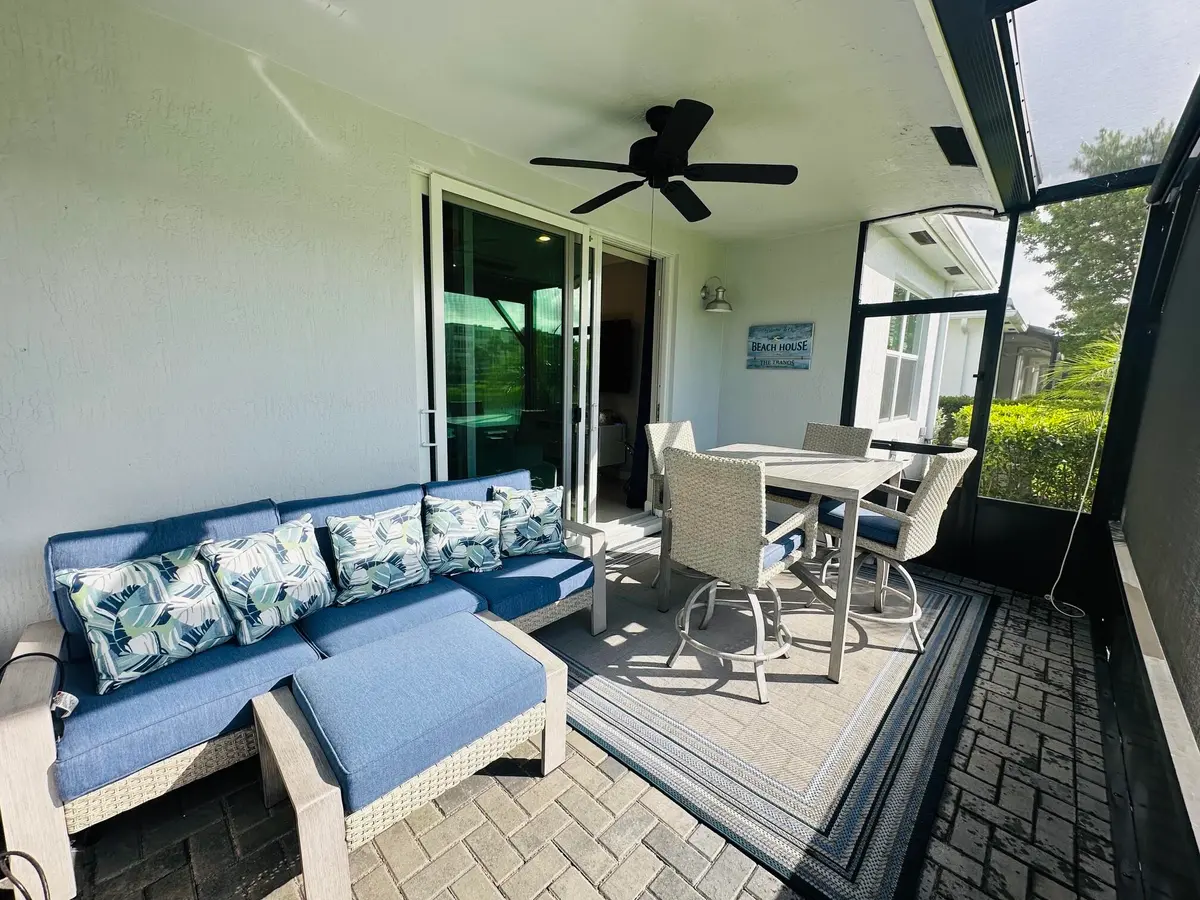 waterfront lanai at 14668 THREE PONDS Trail, Delray Beach