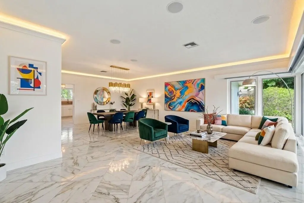 4a Living Room at 1431 S Ocean Boulevard Unit 28, Pompano Beach