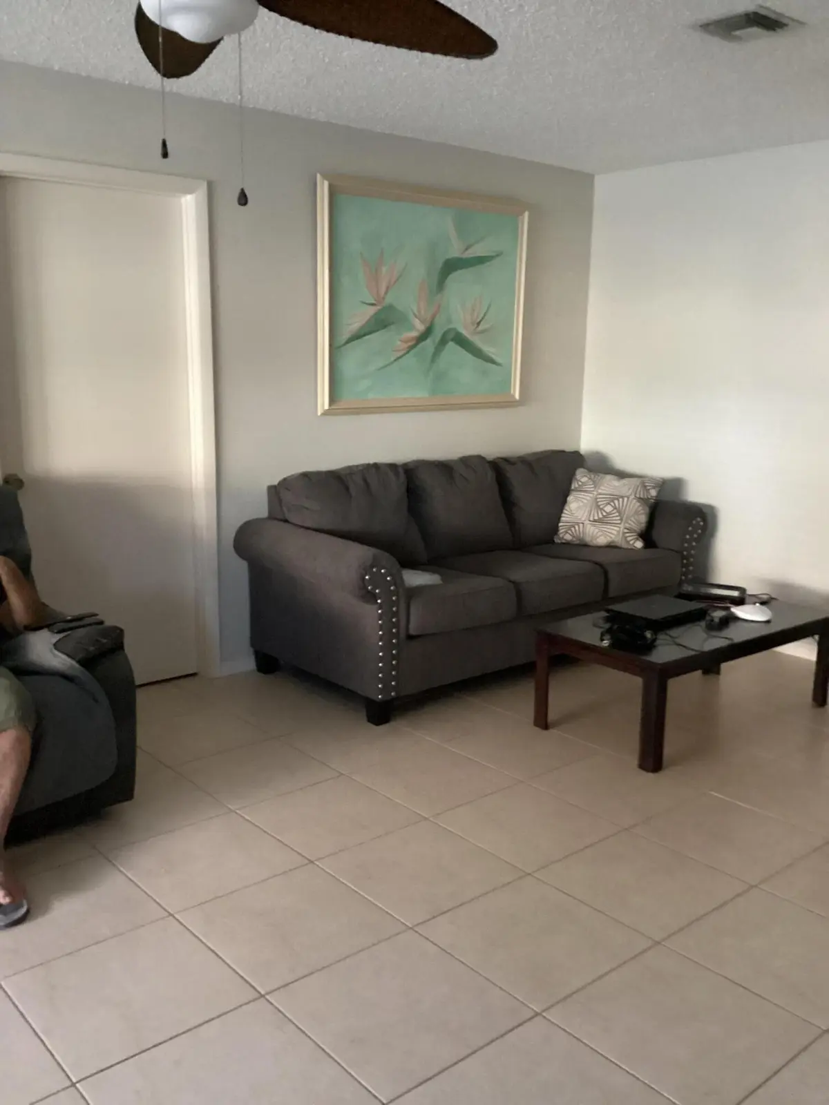 sofa bed in living area at 1225 S Lakes End Drive A, Fort Pierce