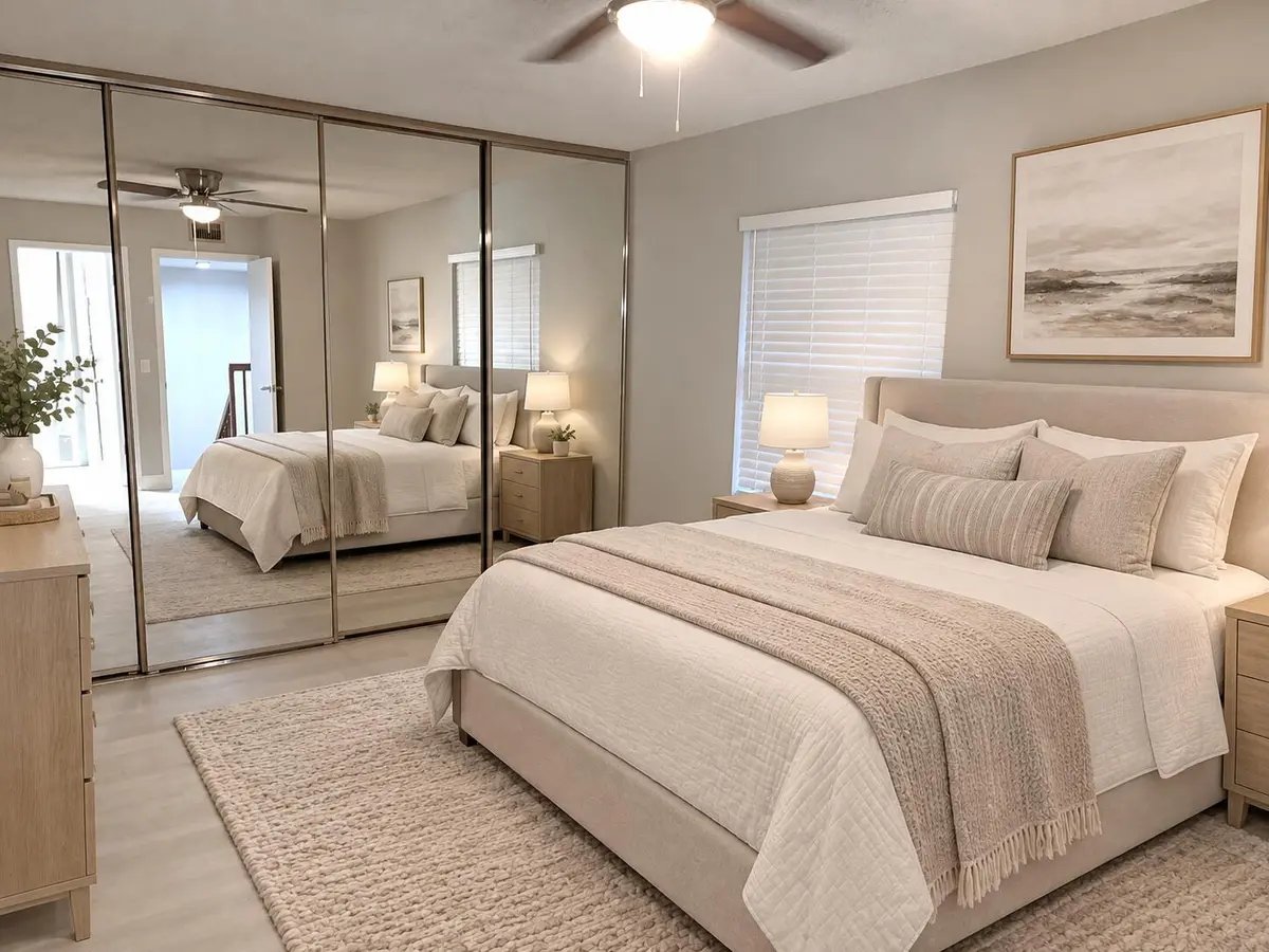condo bed 1 staged at 5404 Wheatley Court D, Boynton Beach