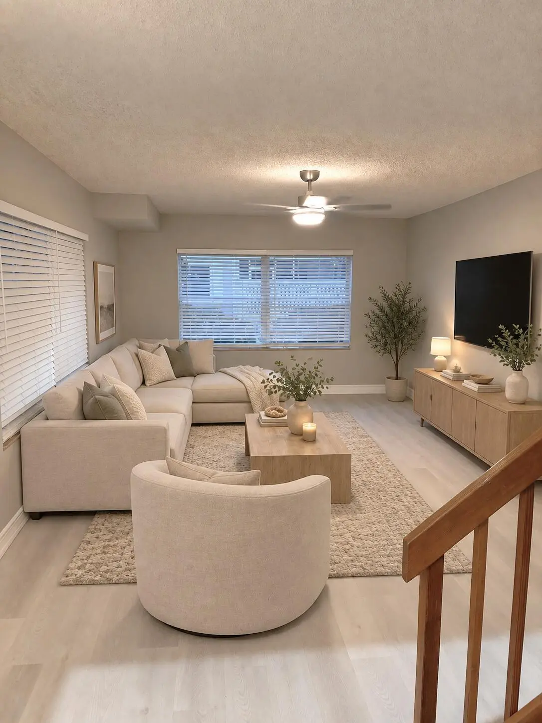 condo living room 2 staged at 5404 Wheatley Court D, Boynton Beach