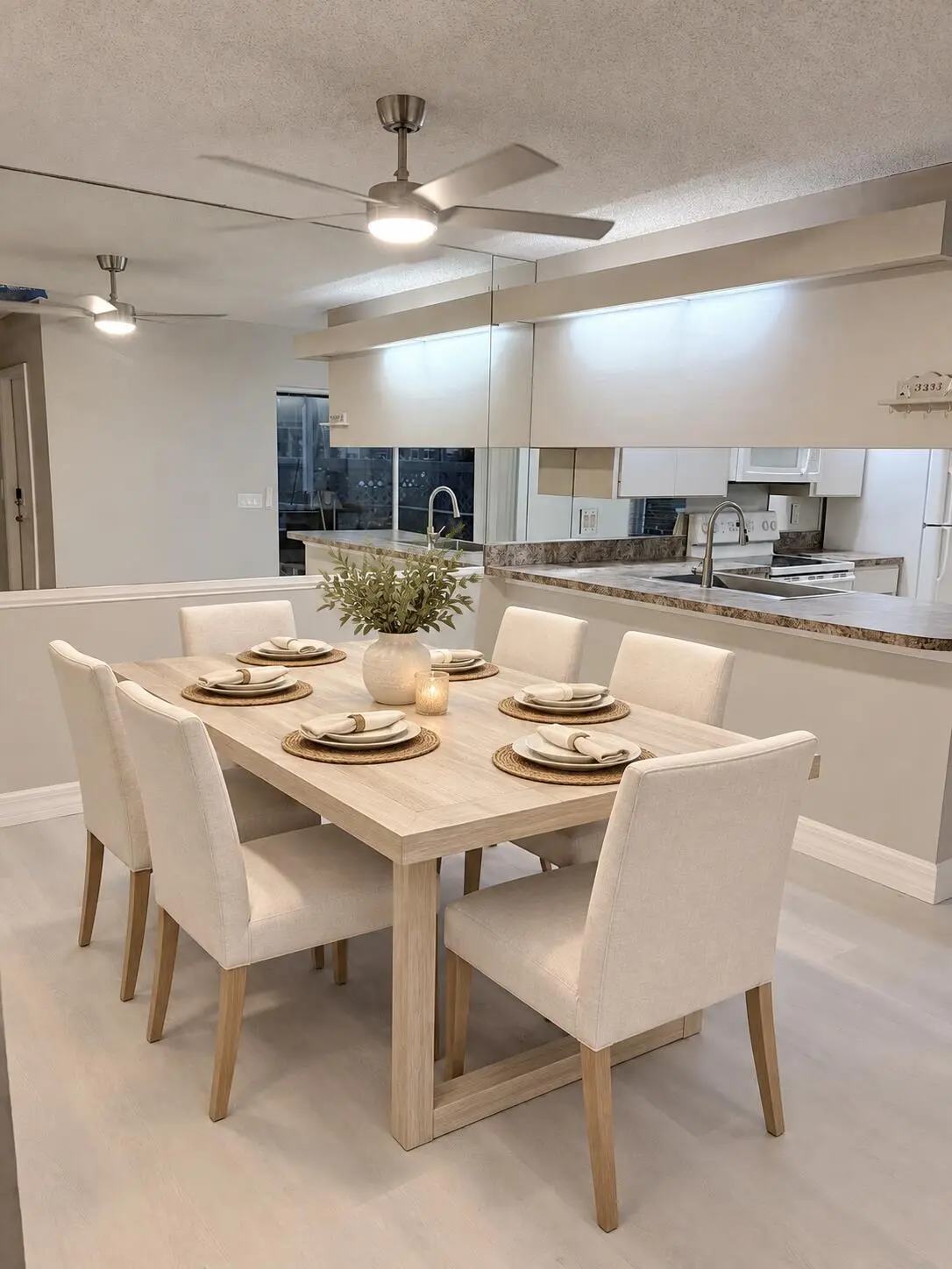 condo dining staged at 5404 Wheatley Court D, Boynton Beach