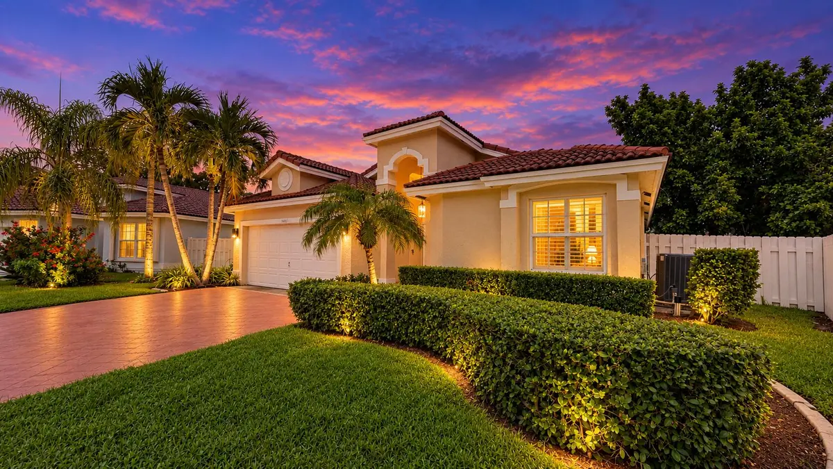 Twilight Front Angle at 13847 NW 22ND Court, Sunrise