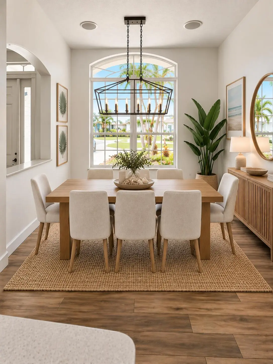 AI Staged dining area at 5135 NW ALJO Circle, Port St. Lucie