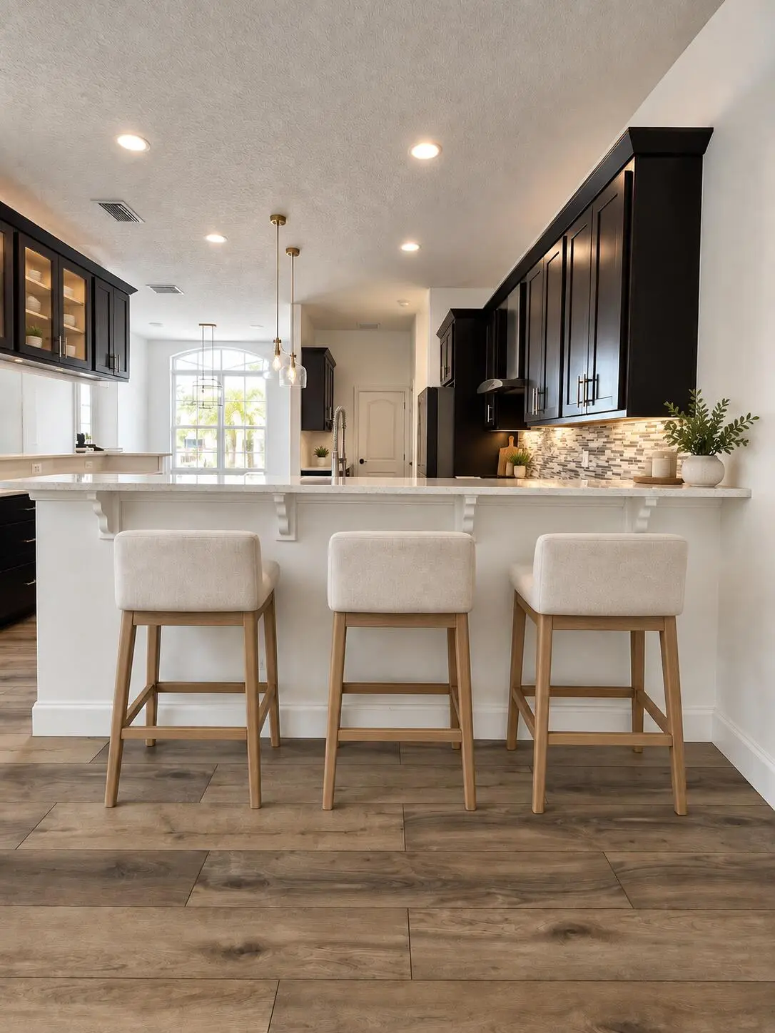 AI staged kitchen view (2) at 5135 NW ALJO Circle, Port St. Lucie