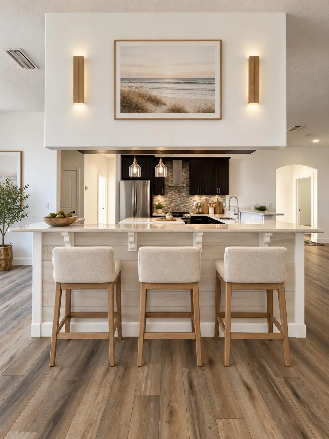 AI staged kitchen view at 5135 NW ALJO Circle, Port St. Lucie