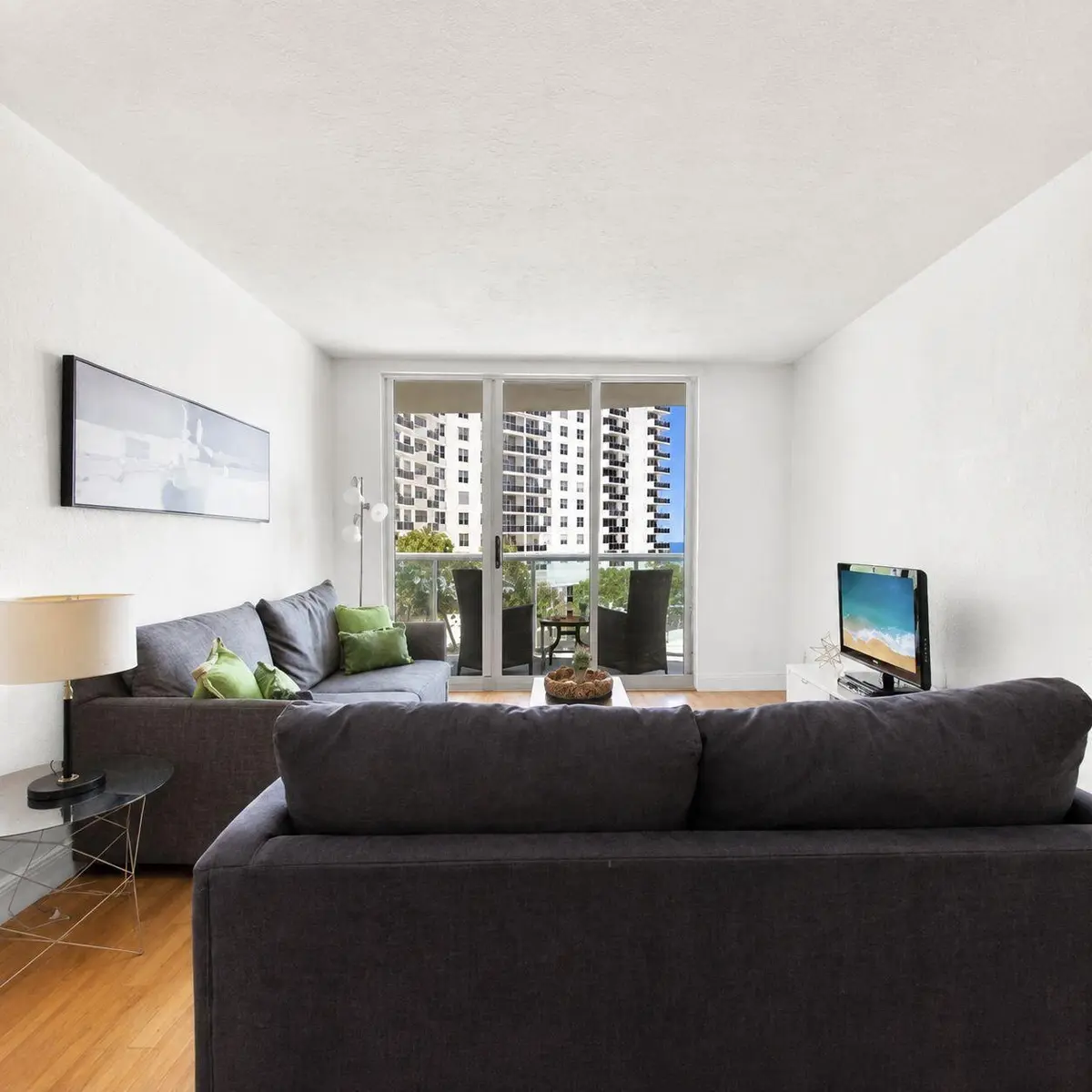 Living Room at 3801 S OCEAN Drive 4Y, Hollywood