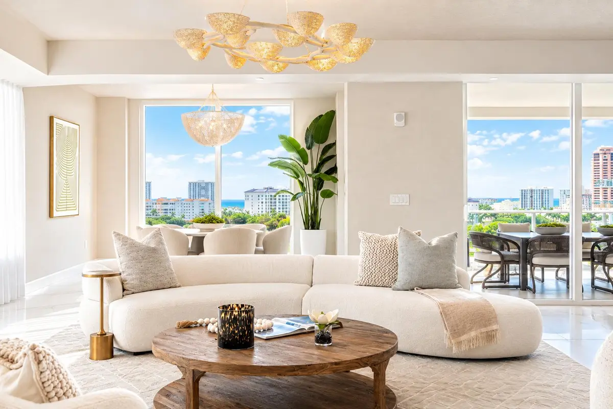 Grand Living Room. at 220 SE MIZNER Boulevard 803, Boca Raton