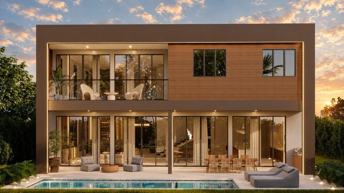 Back Elevation at 116 NW 3rd Court, Boca Raton