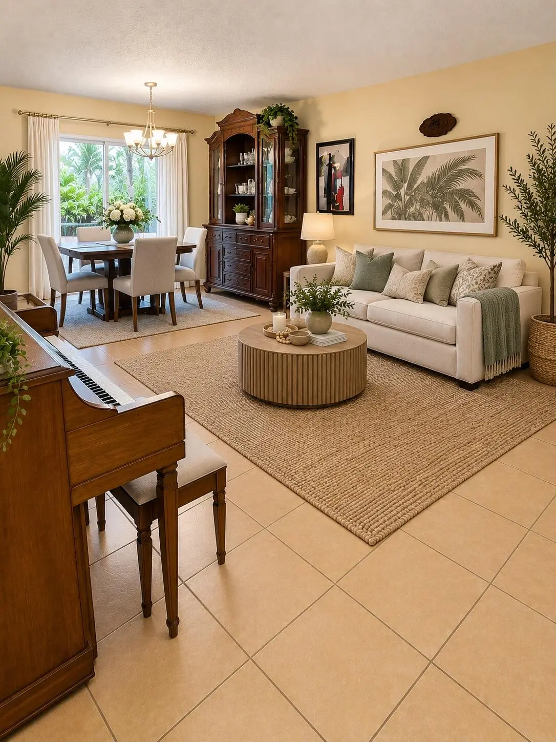 Virtual Living dining at 3331 Commodore Court, West Palm Beach