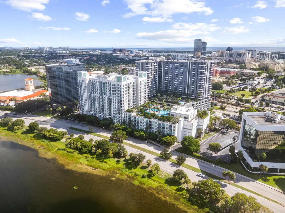 Aerial Clear Lake to Atlantic Ocean at 300 S Australian Avenue Unit 425, West Palm Beach