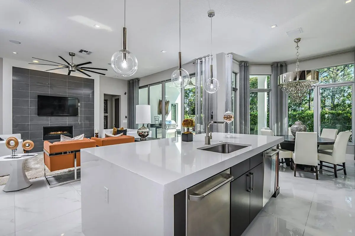 Kitchen and living plymouth at 1050 FAULKNER Terrace, Palm Beach Gardens