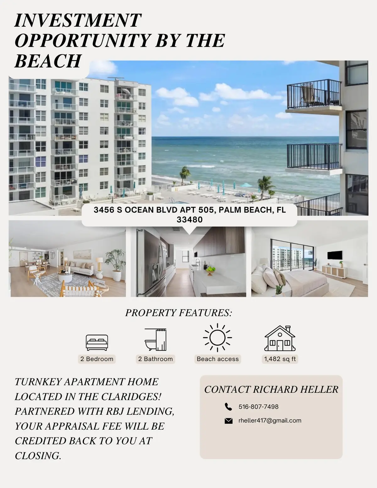 Ocean Blvd unit updated at 3456 S OCEAN Boulevard 5050, Palm Beach