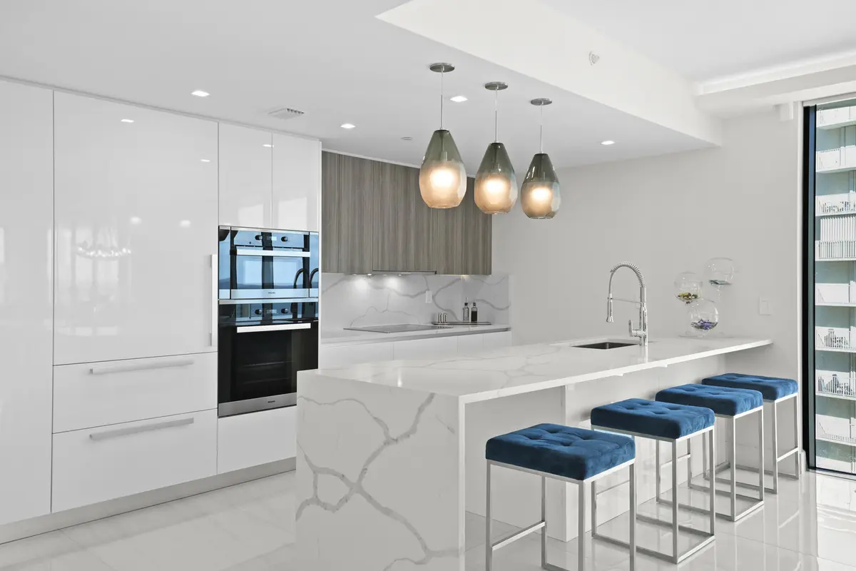 Modern Kitchen W/ Luxury Appliances at 730 N Ocean Boulevard, Pompano Beach