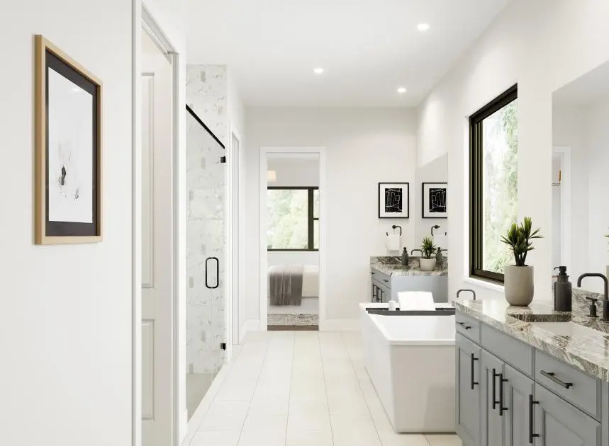 Primary Bathroom Rendering at 3878 SHERWOOD Boulevard, Delray Beach