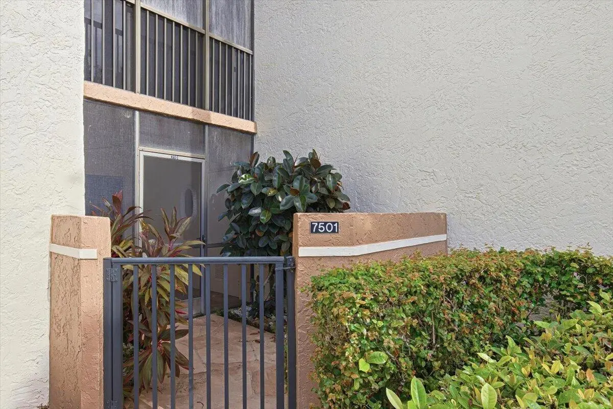 PRIVATE FRONT PATIO at 7501 Fairfax Drive, Tamarac