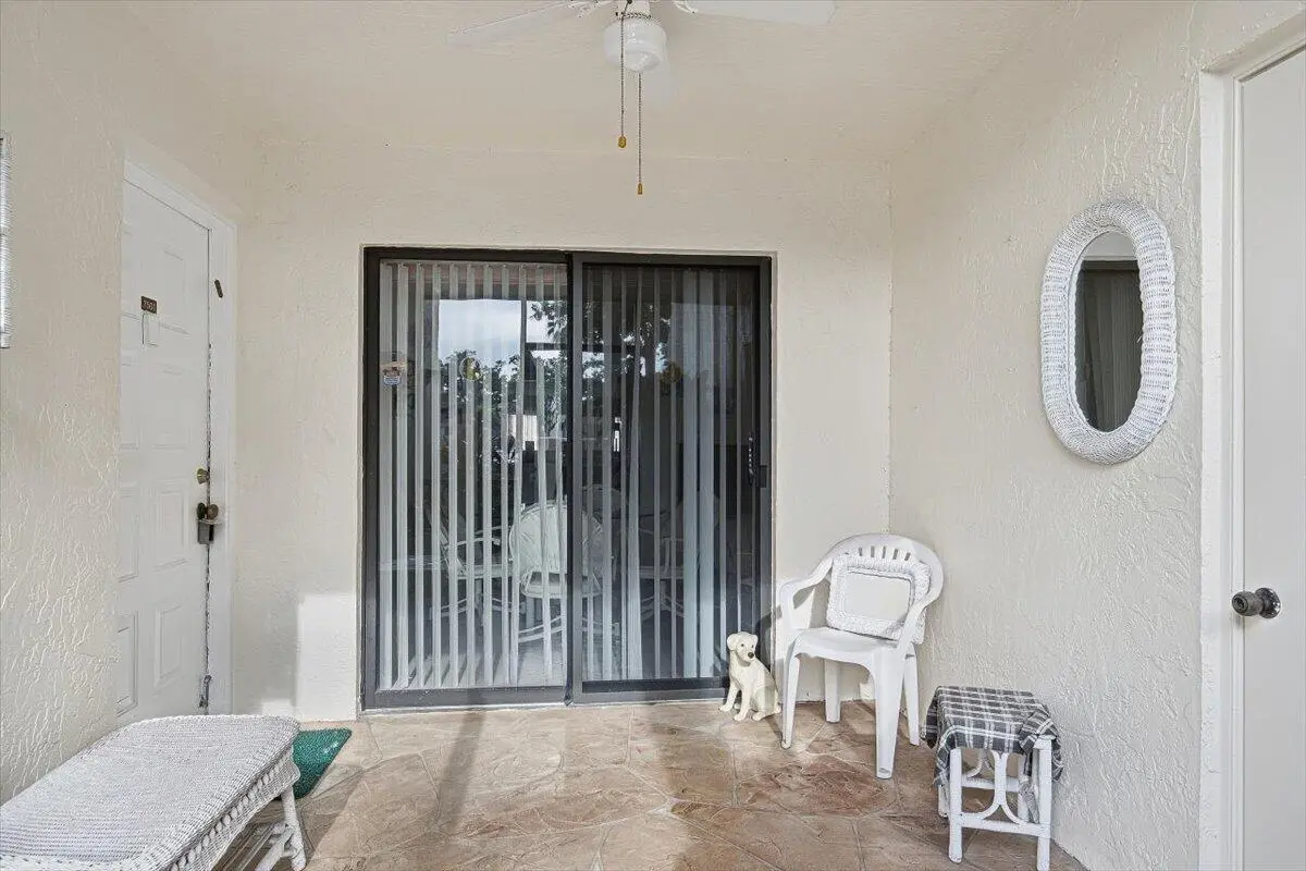 PRIVATE FRONT PATIO WITH STORAGE ROOM at 7501 Fairfax Drive, Tamarac