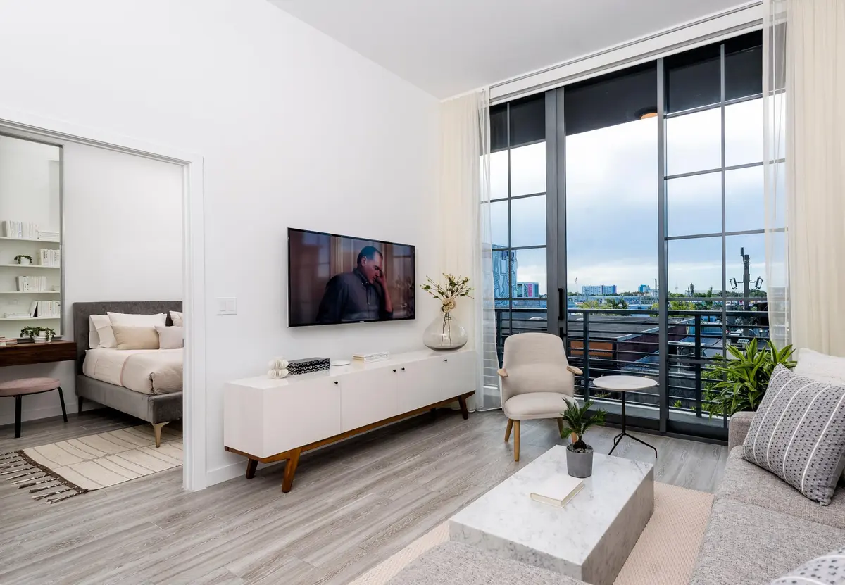 Living Area at 240 NW 25th Street 825, Miami