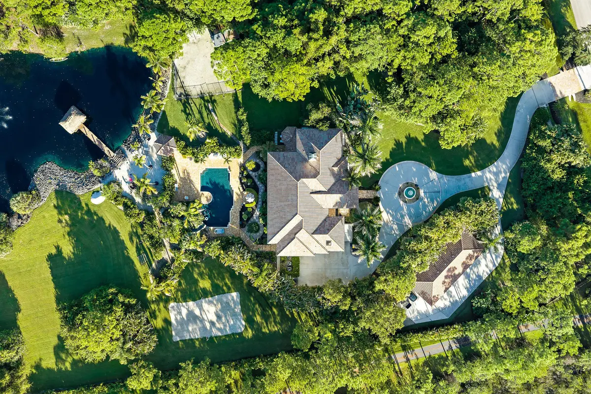 Private Estate Grounds from Above at 2584 SE Ranch Acres Circle, Jupiter