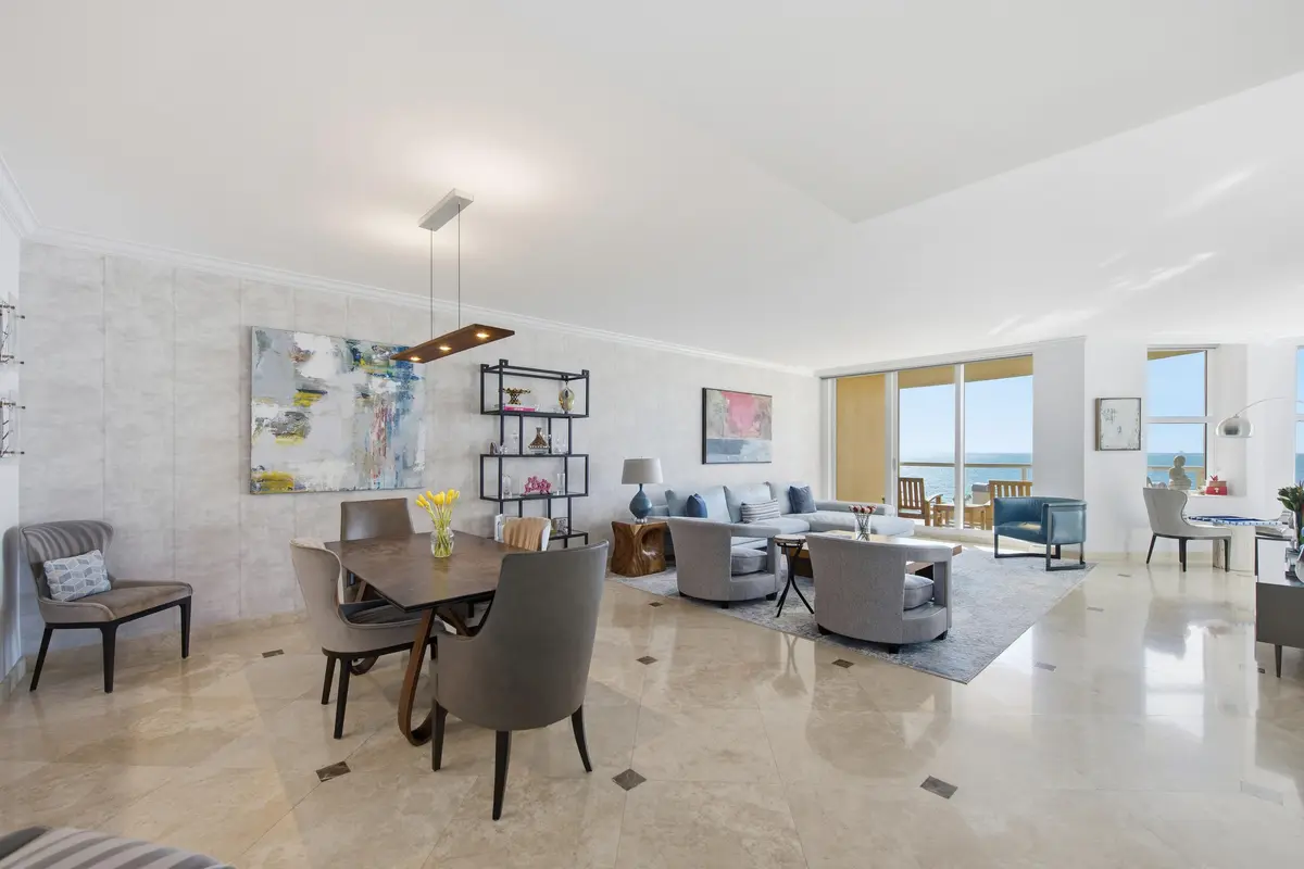 Living room at 2110 N OCEAN Boulevard 9D, Fort Lauderdale