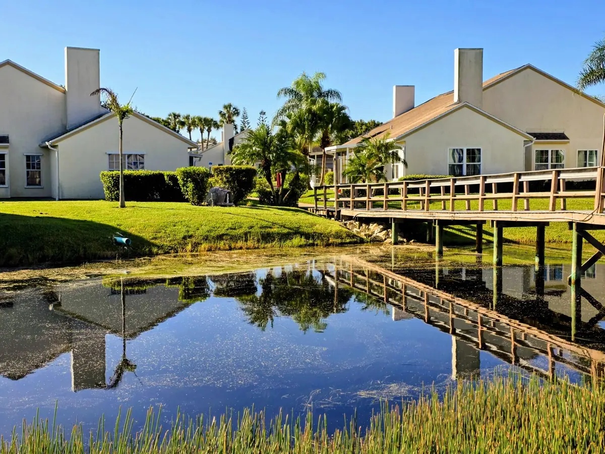 Backyard Bridge to the Island Clubhouse at 1867 AYNSLEY Way 2, Vero Beach