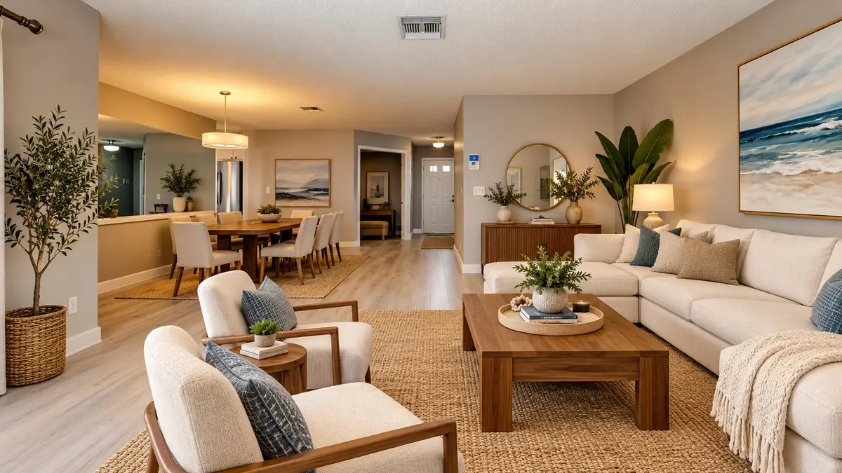 Living Room Dinning room at 3284 Jog Park Drive, Greenacres