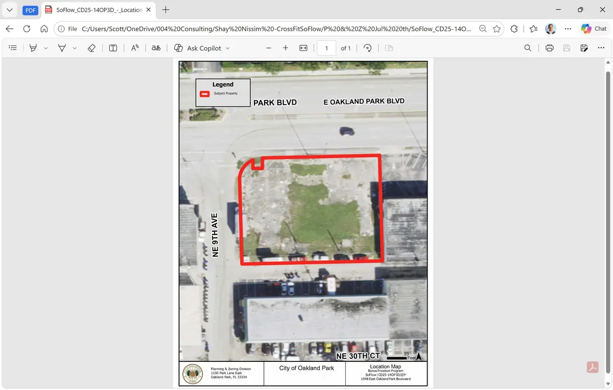 Parcel Aerial View at 1048 E OAKLAND PARK Boulevard, Oakland Park