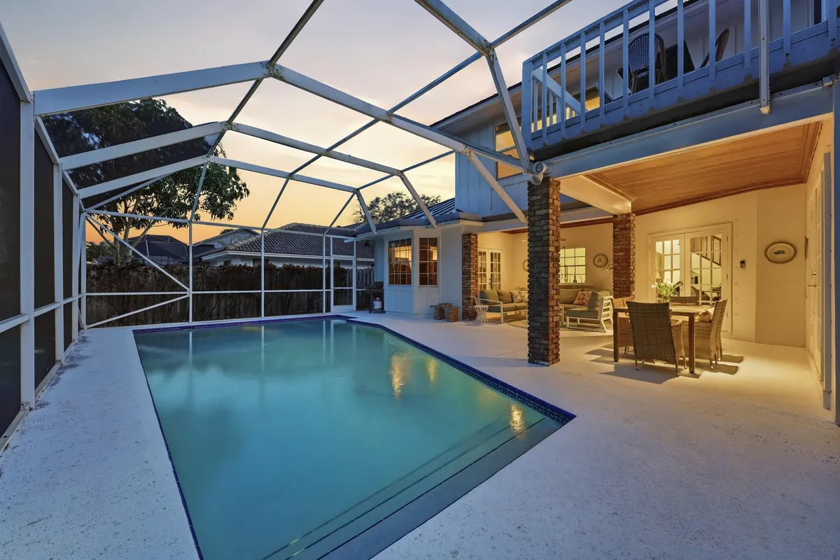 Twilight Pool at 12886 LA ROCHELLE Circle, Palm Beach Gardens