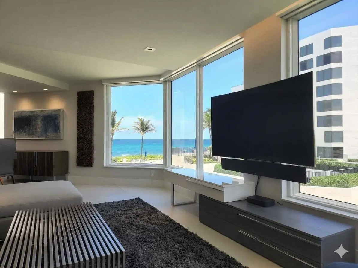 Black tv screen at 2565 S Ocean Boulevard 101N, Highland Beach