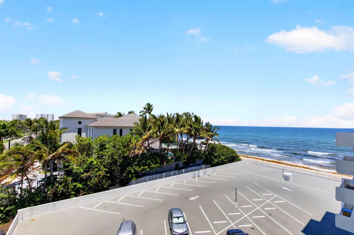 view from balcony off living room at 4505 S OCEAN Boulevard 402, Highland Beach